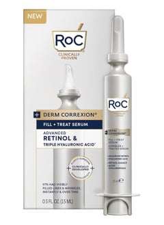 RoC RoC Derm Correxion Serum Fill  Treat for Face  Neck and Jawline Wrinkle Filler Advanced Retinol and Triple Hyaluronic Acid 15ml Bianco  - Image 1