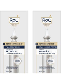 RoC RoC Derm Correxion Serum Fill  Treat for Face  Neck and Jawline Wrinkle Filler Advanced Retinol and Triple Hyaluronic Acid 15ml Bianco  - Image 4