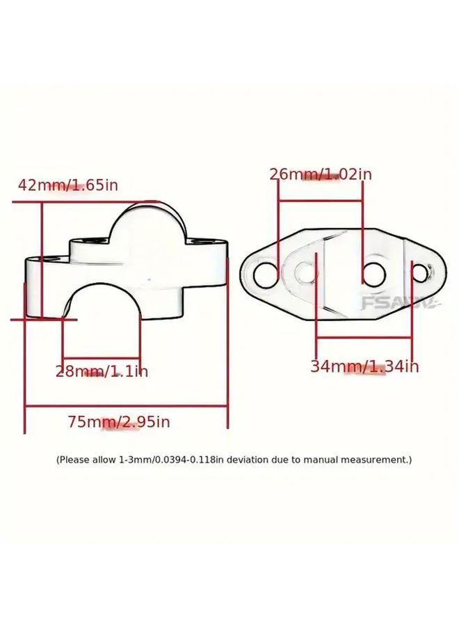 Black Motorcycle Handlebar Riser Height Extension Secure Grip Control - Image 2