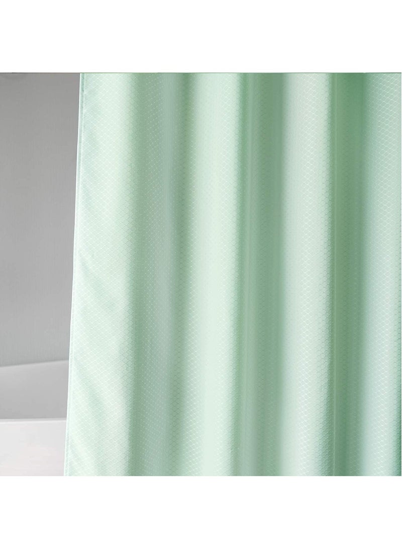 Rubik Premium Shower Curtain Waterproof Thickened Polyester Fabric Durable Mildew Stain Resistant Stylish Curtain (Green, 200 x 180 cm)  - Image 5