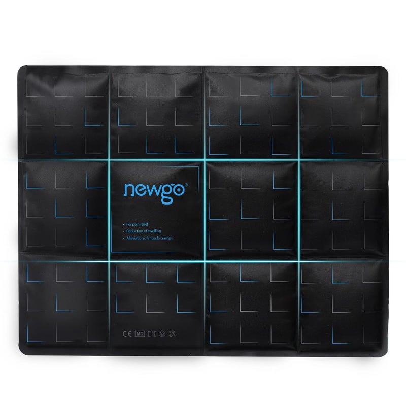 NEWGO Large Ice Packs for Injuries Reusable 12 Segments Even Cooling Ice Pack Soft Gel Hot and Cold Packs for Shoulder Back Hip Knee Ankle Pain Relief 1476x1122
