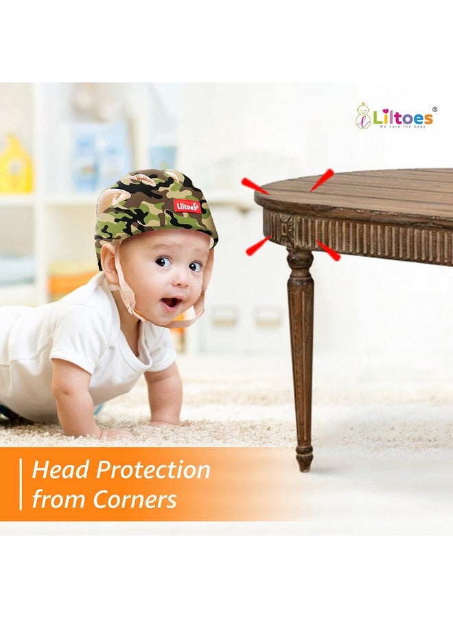 Liltoes Baby Head Protector For Safety Of Kids 6M To 3 Years- Baby Safety Helmet With Proper Air Ventilation & Corner Guard Protection (Badger Camouflage) - Image 4