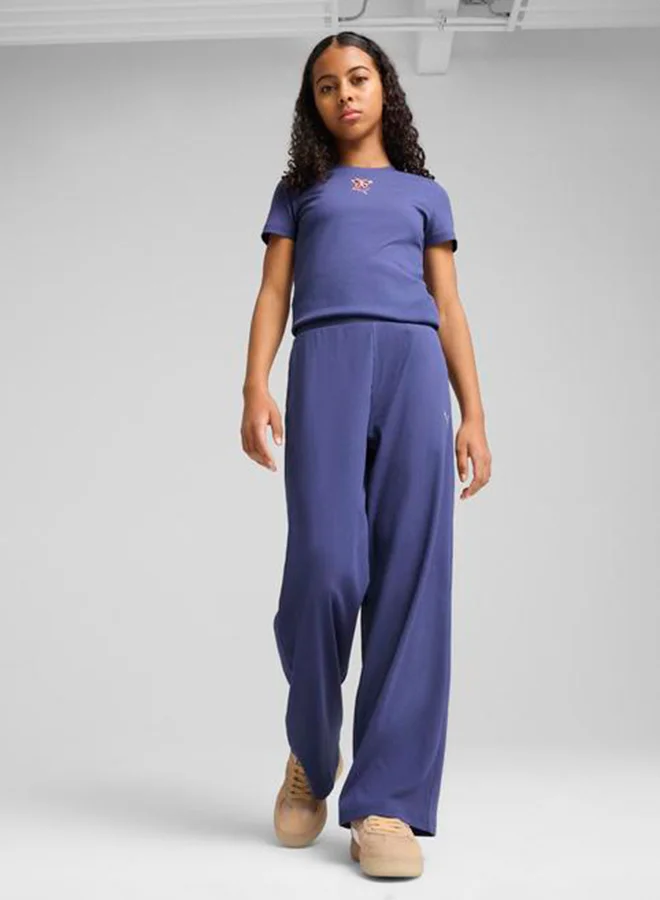 PUMA Youth Butterfly Vibe Ribbed Sweatpants