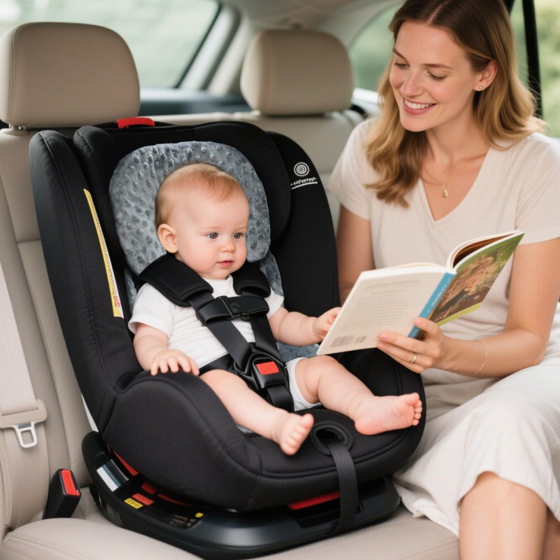 KAKIBLIN Infant Car Seat Insert, Carseat Insert Support for Newborn, Infant Car Seat Cushion Head Support for Baby Girls Boys,3D Air Mesh Baby CarSeat Cushion for CarSeats, Bouncer, Strollers, Swing - Image 4