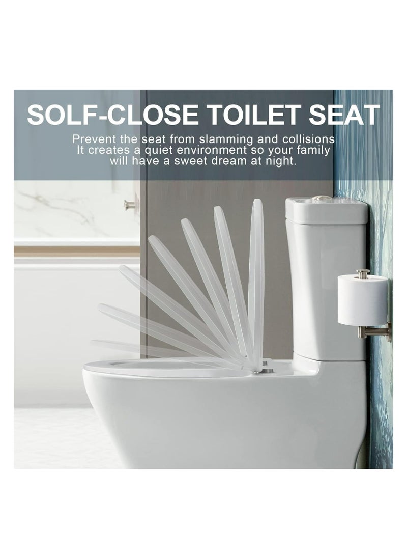 KIIUMI - WC Seat Cover, Toilet Seat with Cover, Easy to install, White - Image 1