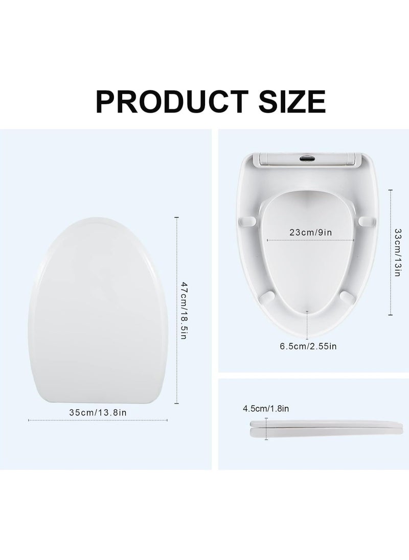 KIIUMI - WC Seat Cover, Toilet Seat with Cover, Easy to install, White - Image 1