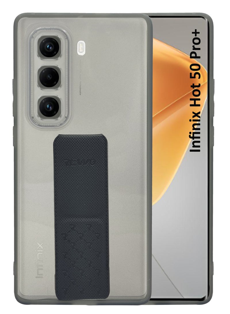 For Infinix Hot 50 Pro Plus - Cool Glossy Coluorful Semi Transparent Well Protected Silicone Case - Black  - Image 1