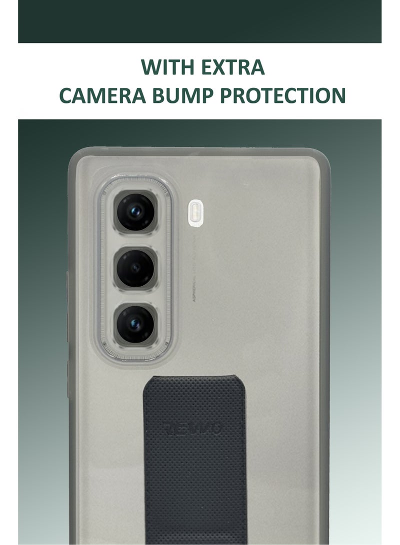 For Infinix Hot 50 Pro Plus - Cool Glossy Coluorful Semi Transparent Well Protected Silicone Case - Black  - Image 3