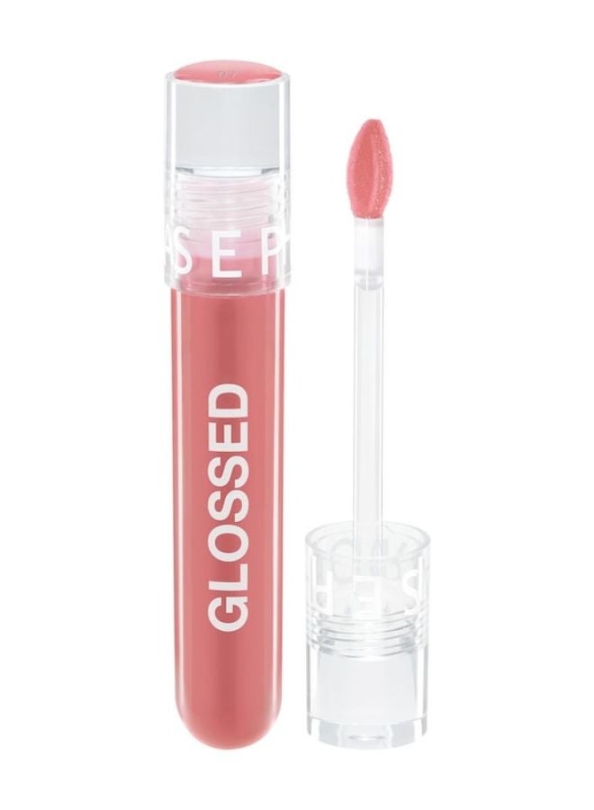 SEPHORA COLLECTION Sephora Glossed Moisturizing Lip Gloss – Glassy Shine,07 Fearless - Soft Mauve Nude, Hydrating & Smoothing Lip Gloss, Glittery Finish, 5 mL (0.16 oz) - Image 1