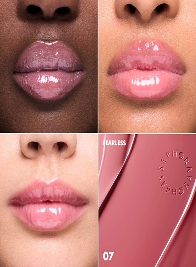 SEPHORA COLLECTION Sephora Glossed Moisturizing Lip Gloss – Glassy Shine,07 Fearless - Soft Mauve Nude, Hydrating & Smoothing Lip Gloss, Glittery Finish, 5 mL (0.16 oz) - Image 2