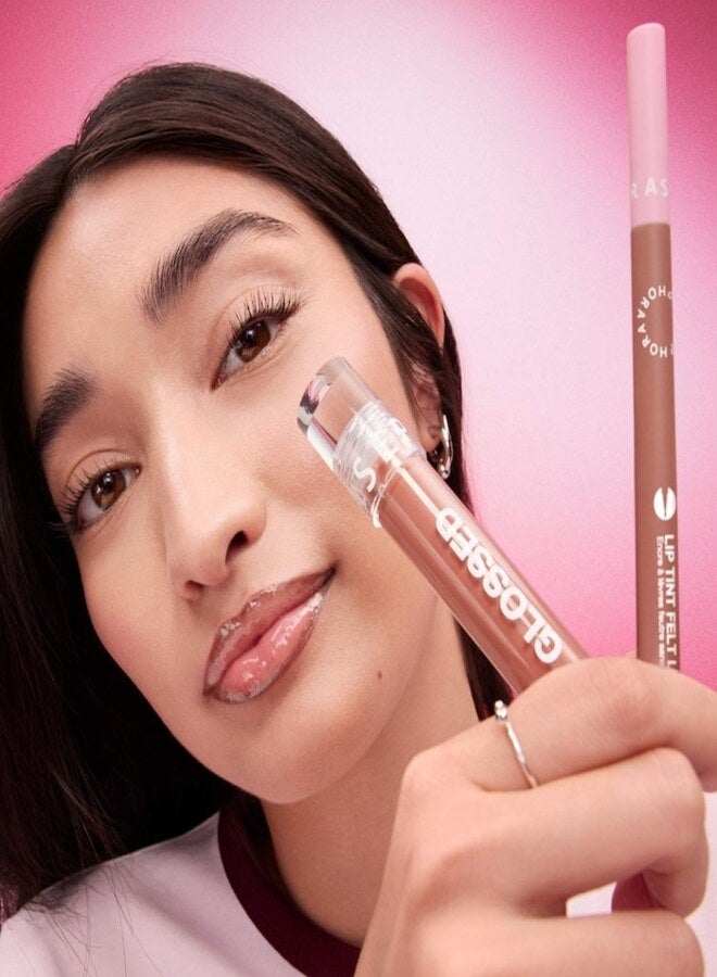 SEPHORA COLLECTION Sephora Glossed Moisturizing Lip Gloss – Glassy Shine,07 Fearless - Soft Mauve Nude, Hydrating & Smoothing Lip Gloss, Glittery Finish, 5 mL (0.16 oz) - Image 4