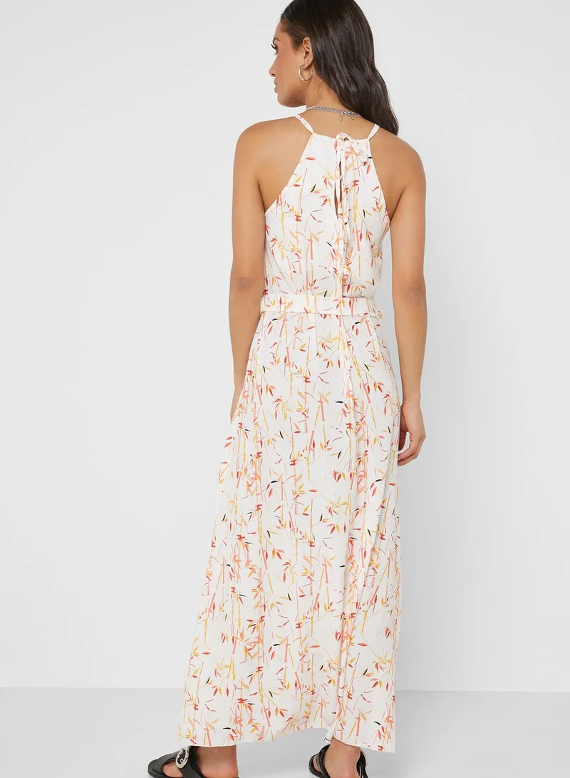 Ginger Printed Button Down Maxi Dress