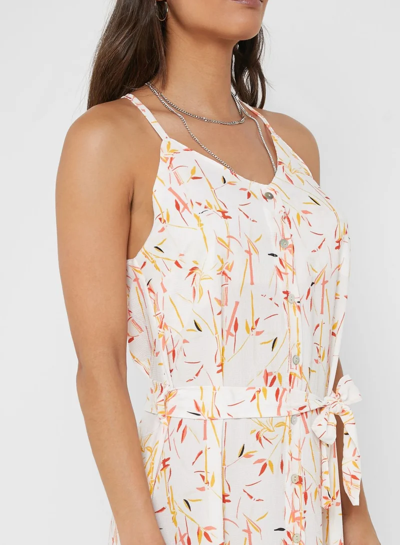 Ginger Printed Button Down Maxi Dress