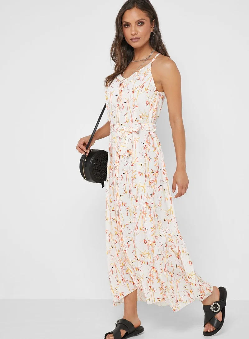 Ginger Printed Button Down Maxi Dress