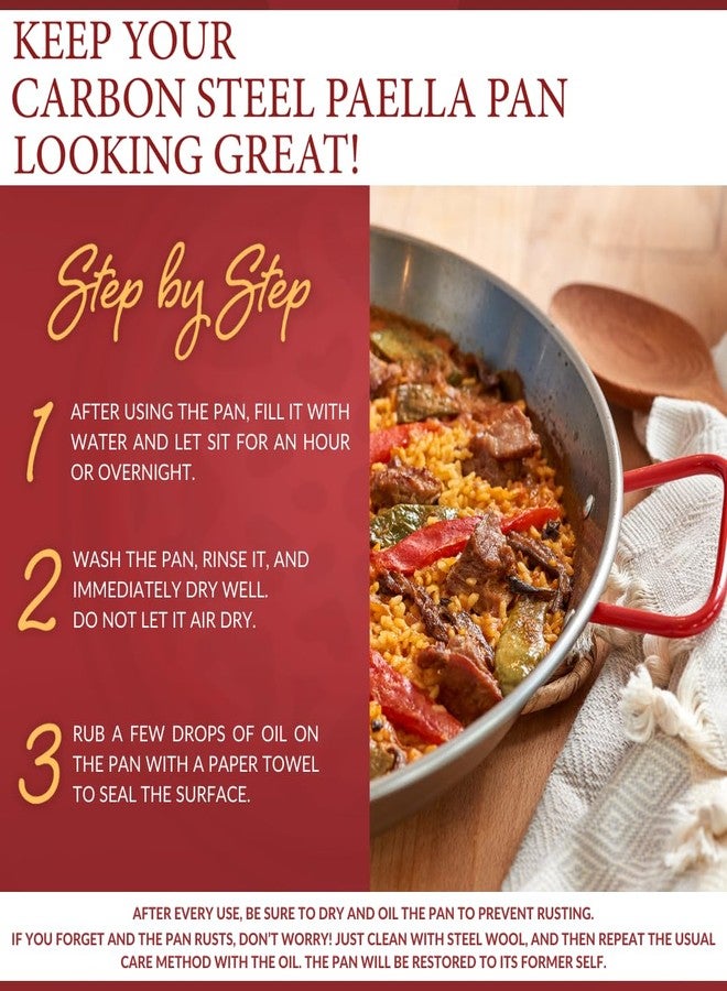 Garcima 13 1/2-inch Pata Negra Restaurant Grade Paella Pan, 34cm - Image 2