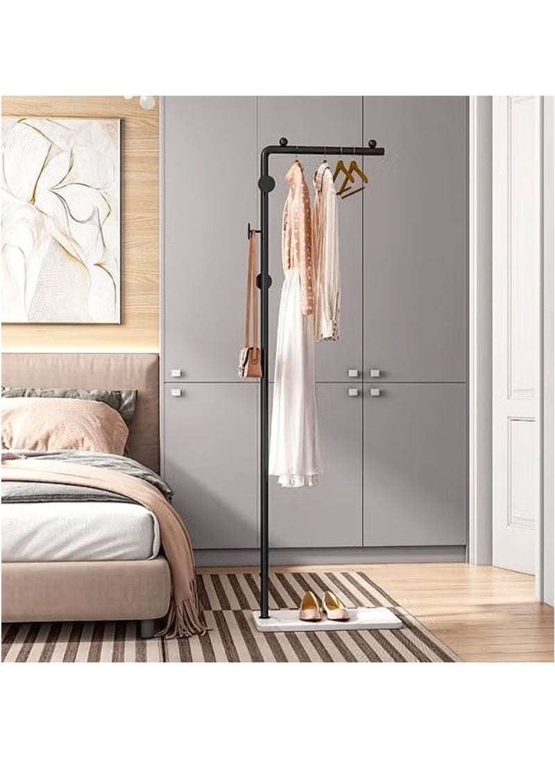 Generic Metal Coat Rack with 3 Hooks and Stable Base, Modern Coat Tree with Crossbar, L Shaped Coat Hanger Stand, Perchero De Pie, Free Standing Coat Rack for Entryway and Corner  - Image 1
