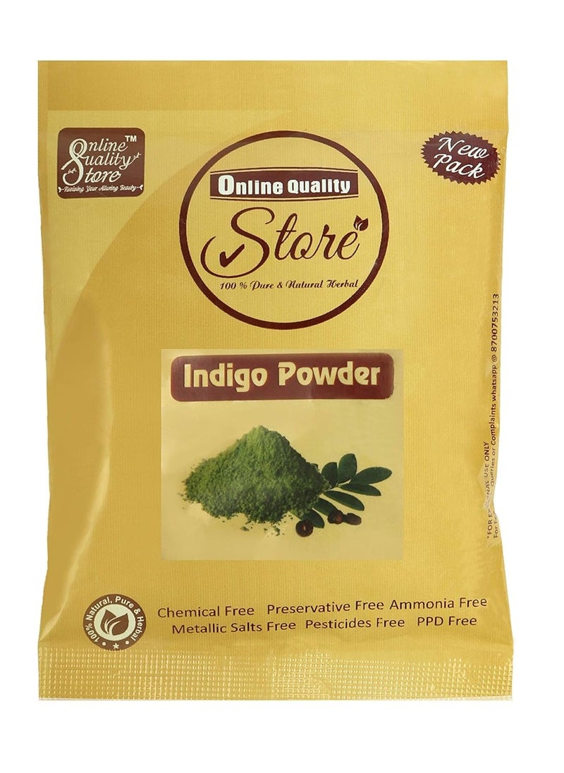 Online Quality Store Online Quality Store Indigo powder for hair black organic|Indigo Powder|Organic Indigo Leaf Powder|Indigofera Tinctoria|Black Dye for Hair Care|Pure Neel...  - Image 1