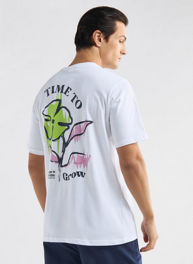 Splash FAV Graphic Print T-shirt with Crew Neck and Short Sleeves - Image 1