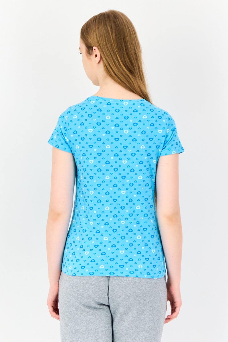 Zivame x Rosaline Women Allover Print Short Sleeve Sleepwear Top, Multicolor - Image 2