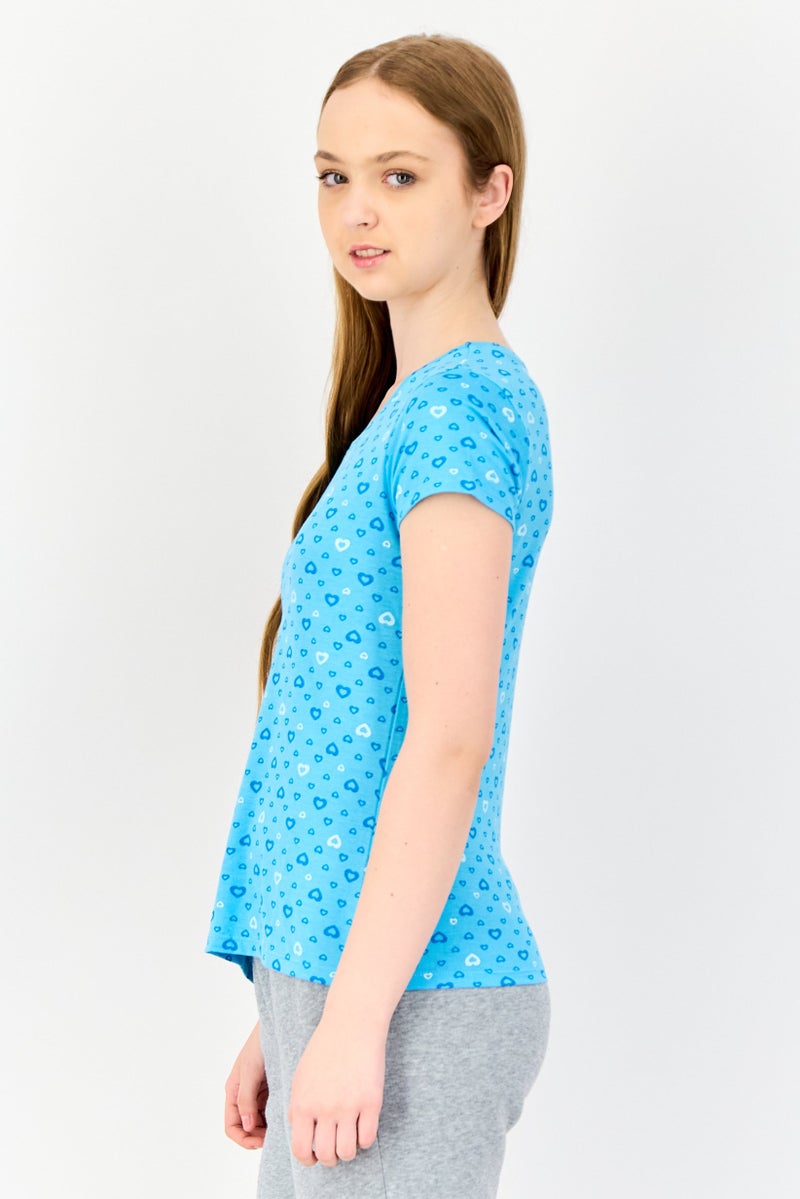 Zivame x Rosaline Women Allover Print Short Sleeve Sleepwear Top, Multicolor - Image 3