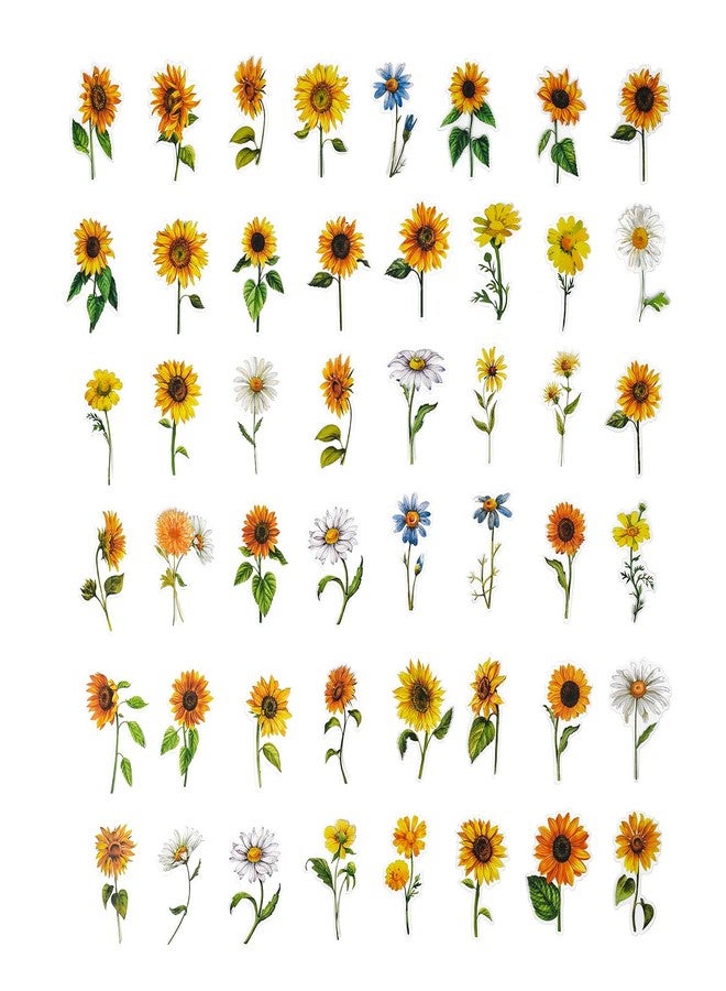 GOMTYEA Flower Stickers Set - 140 Pieces Natural Floral Mushroom Botanical Self-Adhesive Scrapbook Transparent Floral Decorative Decals for Scrapbooking Supplies Bullet Junk Journal - Image 3