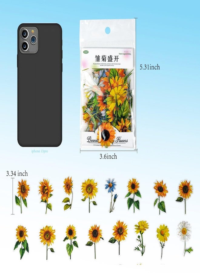 GOMTYEA Flower Stickers Set - 140 Pieces Natural Floral Mushroom Botanical Self-Adhesive Scrapbook Transparent Floral Decorative Decals for Scrapbooking Supplies Bullet Junk Journal - Image 4