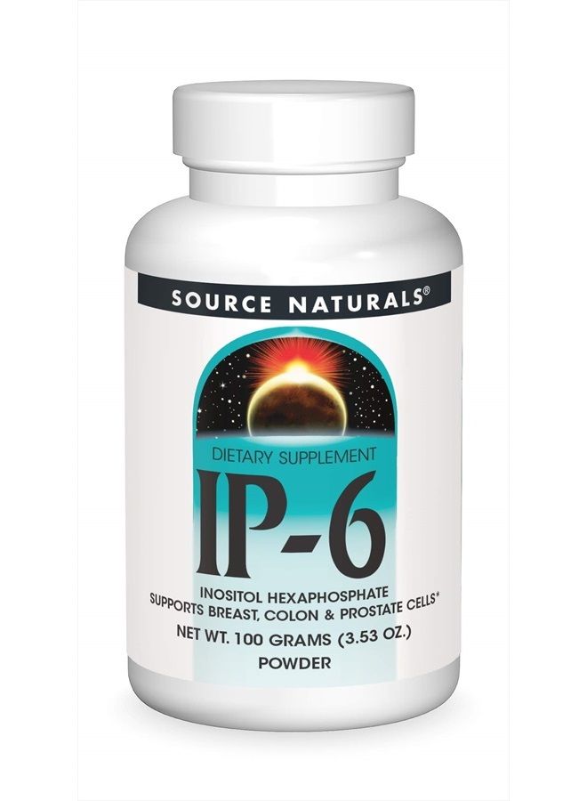 Source Naturals مسحوق إينوزيتول هيكسا فوسفات IP-6 من سورس ناتشورالز، إنك. 100 غرام مسحوق - Image 1