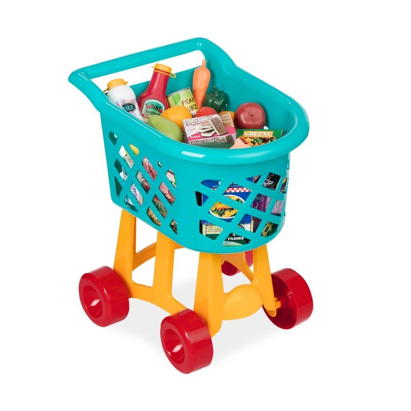 Battat- Deluxe Grocery Playset – Toy Food For Toddlers – Shopping Cart Toy- 20+ Pretend Food Items- Grocery Cart- 3 Years + - Image 2