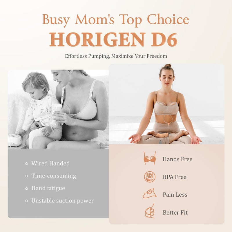 HORIGEN D6 Hands-Free Electric Breast Pump - Image 4