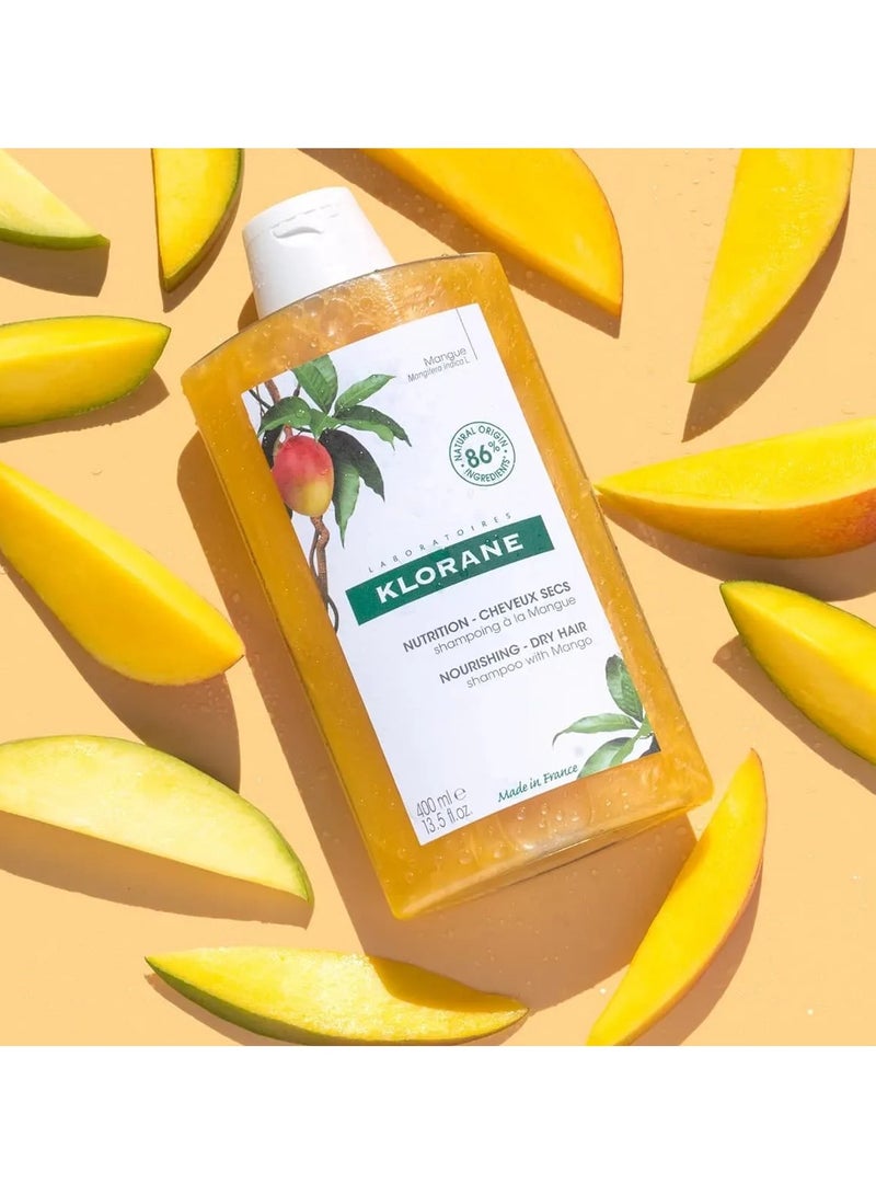 Klorane Mango Butter Dry and Damaged Hair Shampoo 400ml - Image 2