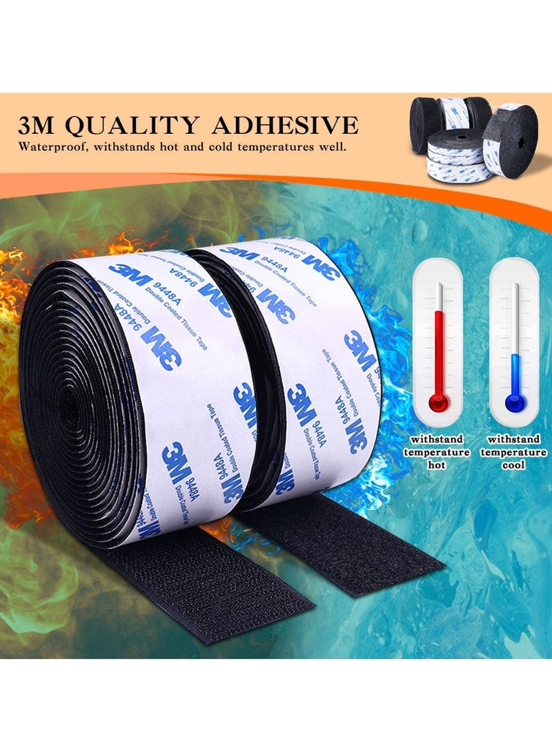 Generic High-Quality Tape Velcro, No Need for Drilling, Firmly Adheres, Suitable for Home Decoration, Wall Decoration, and Bathroom Accessories, Black  - Image 3