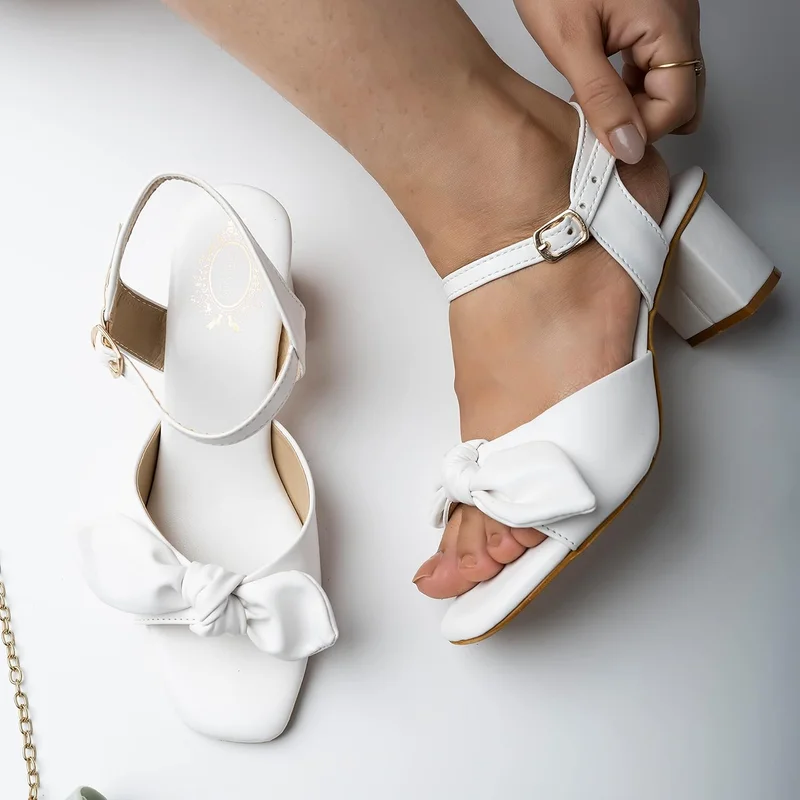 شوتوبيا Shoetopia Women’s  High Heel Sandals, Patent Block Heel Ankle Strap Buckle Sandals, Stylish Party & Evening Footwear