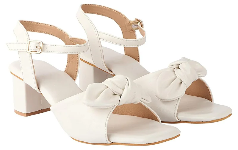 شوتوبيا Shoetopia Women’s  High Heel Sandals, Patent Block Heel Ankle Strap Buckle Sandals, Stylish Party & Evening Footwear
