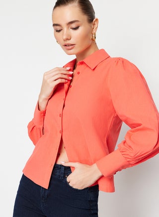 Pomegranate Flower Balloon Sleeve  Regular Fit Woven Shirt TWOSS20GO0065 - pzsku/ZCC0A8F10B7EEDF531C6EZ/45/_/1730940021/7e540fac-ed3b-41fd-9698-525314107ba5