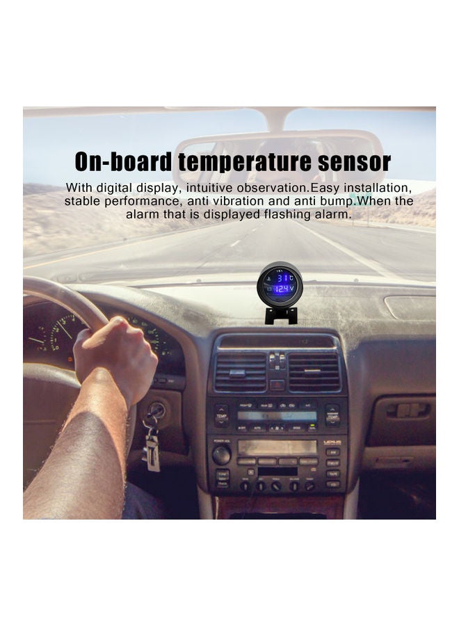 NIBEMINENT Round Led Digital Car Truck Water Temp Gauge Temperature Sensor  - Image 5