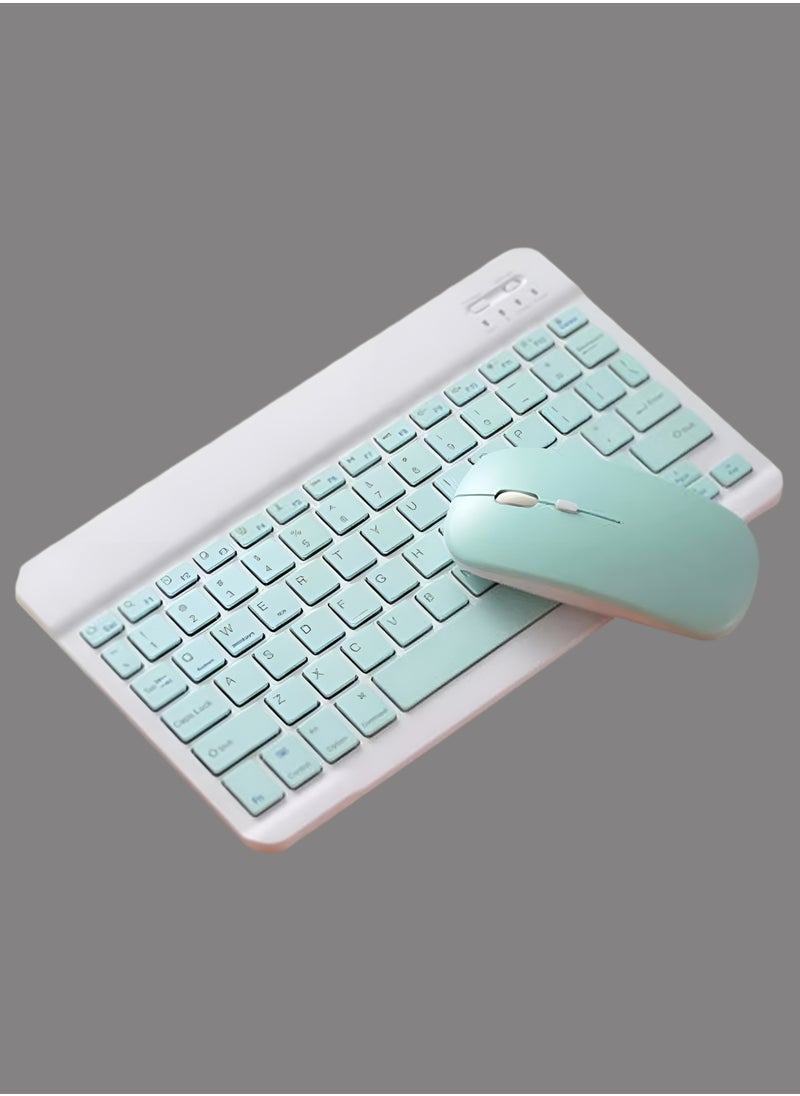 Generic Rechargeable Wireless Keyboard and Mouse Kit Multi-Device Compatible with iOS Android Windows Quiet Scissor Switch Keys Long Battery Life Fast Charging Ideal for Tablets Laptops and Smartphones  - Image 1