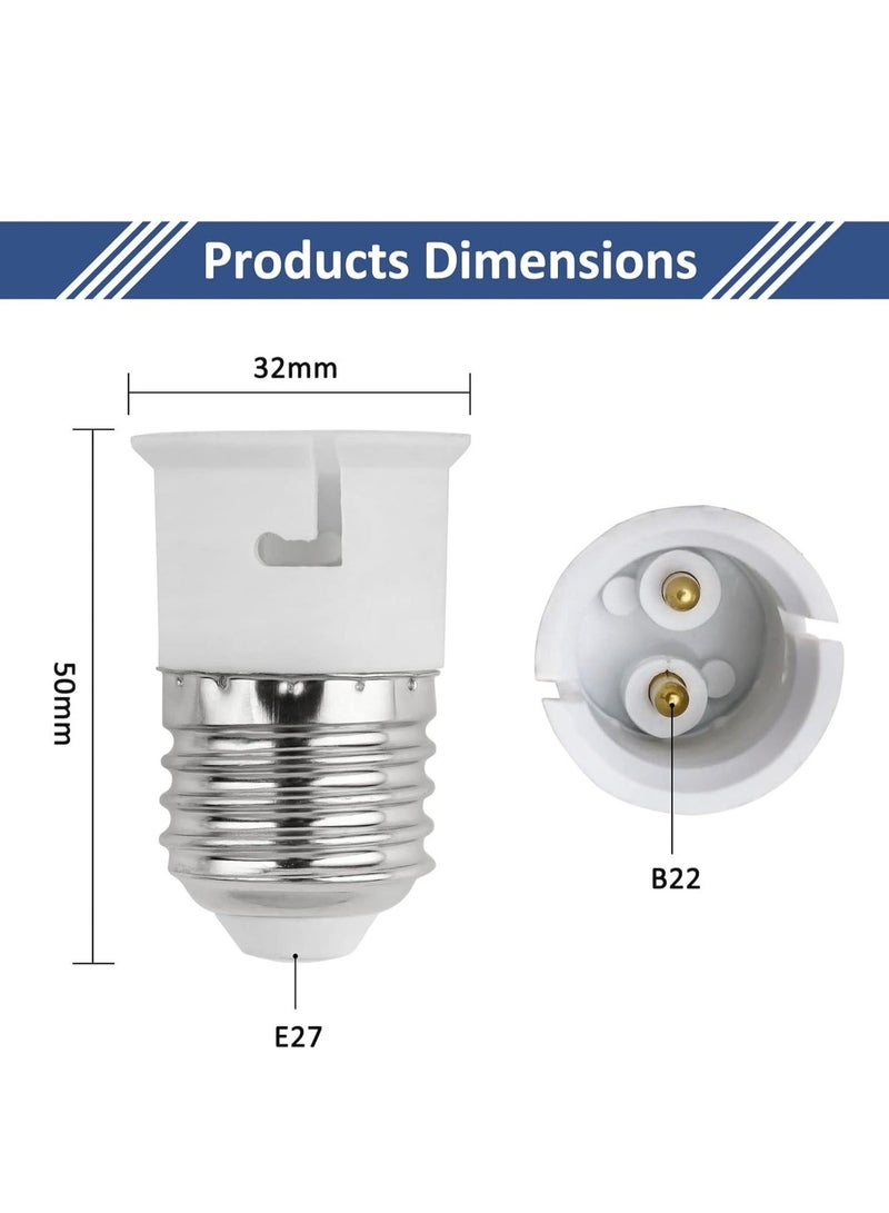 Lezonic E27 to E14 Socket Converter, Screw to Small Screw Edison Bulb Adapter, ES to SES Lamp Base Adapter, Max Wattage 60W, Voltage 0-250V, for LED Bulbs, Incandescent Bulbs, CFL Bulbs, 4 Pack - Image 2