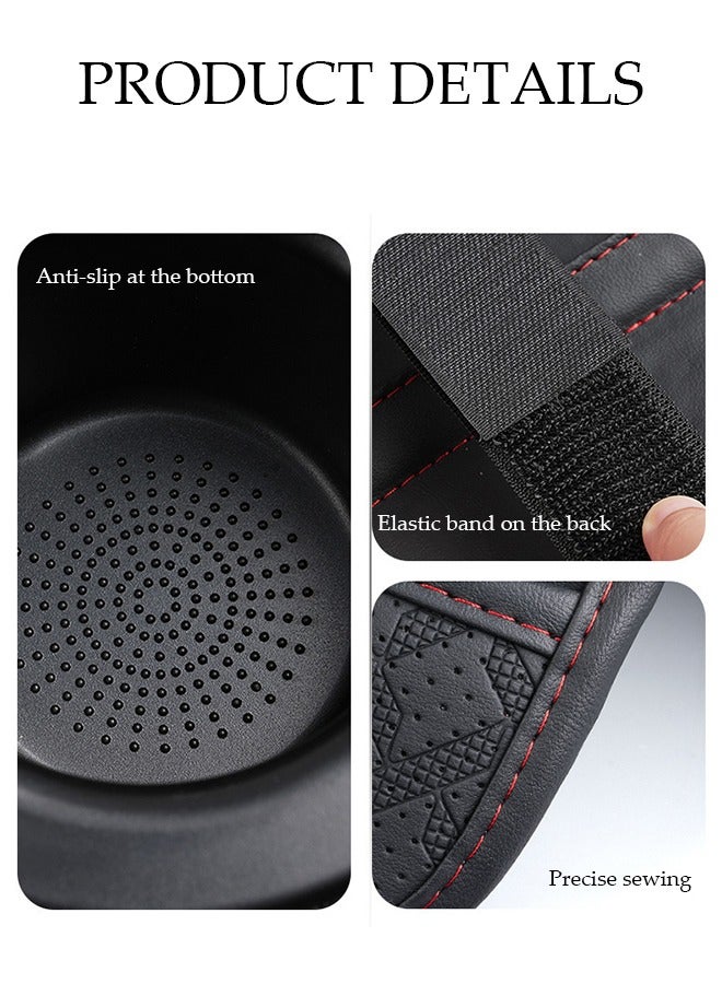 DUNISO Car Center Console Armrest Pillow, Waterproof Car Armrest Cover, Multifunctional Car Armrest Pad, With Velcro Straps, Cup Holder And Phone Holder Storage Bag, Wear-Resistant And Stain Resistant, Suitable For Most Cars - Image 3