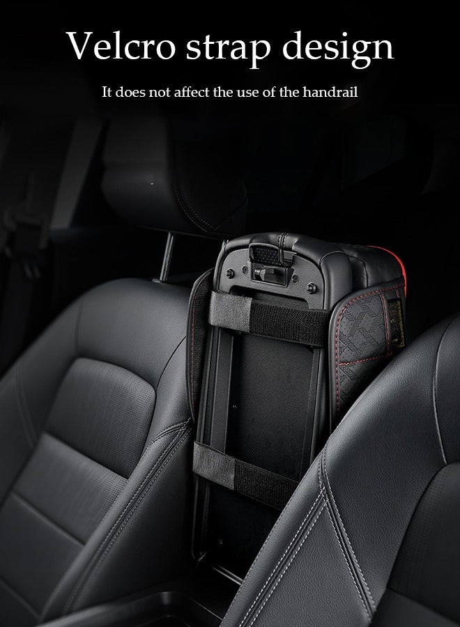 DUNISO Car Center Console Armrest Pillow, Waterproof Car Armrest Cover, Multifunctional Car Armrest Pad, With Velcro Straps, Cup Holder And Phone Holder Storage Bag, Wear-Resistant And Stain Resistant, Suitable For Most Cars - Image 4