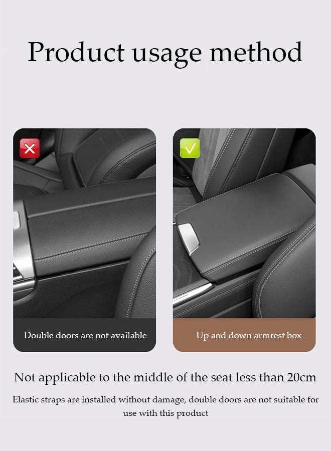 DUNISO Car Center Console Armrest Pillow, Waterproof Car Armrest Cover, Multifunctional Car Armrest Pad, With Velcro Straps, Cup Holder And Phone Holder Storage Bag, Wear-Resistant And Stain Resistant, Suitable For Most Cars - Image 5