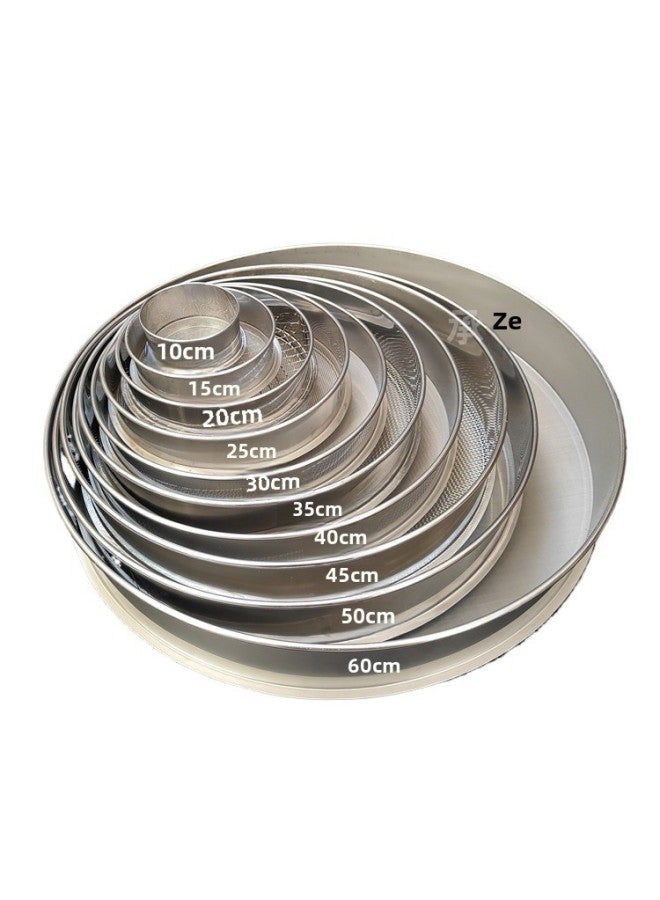 Stainless Steel Powder Wrapping Sieve Flour Sieve 304 Stainless Steel Fried Chicken Powder Special Sieve Fried Chicken Leg Powder Wrapping Screen-Colour:Diameter 40cm  - Image 5