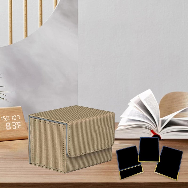 klarako Trading Card Deck Box Organizer Storage Holder Container Album W/ Magnet Closure for TCG  Brown - Image 2