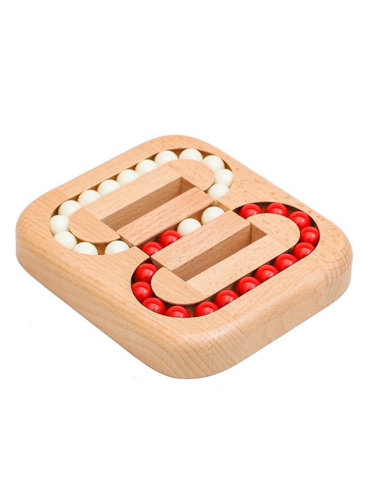 Dr. Wood Traditional Puzzle Maze Intellect Ball Unlock Game Beech box (acrylic beads) 
