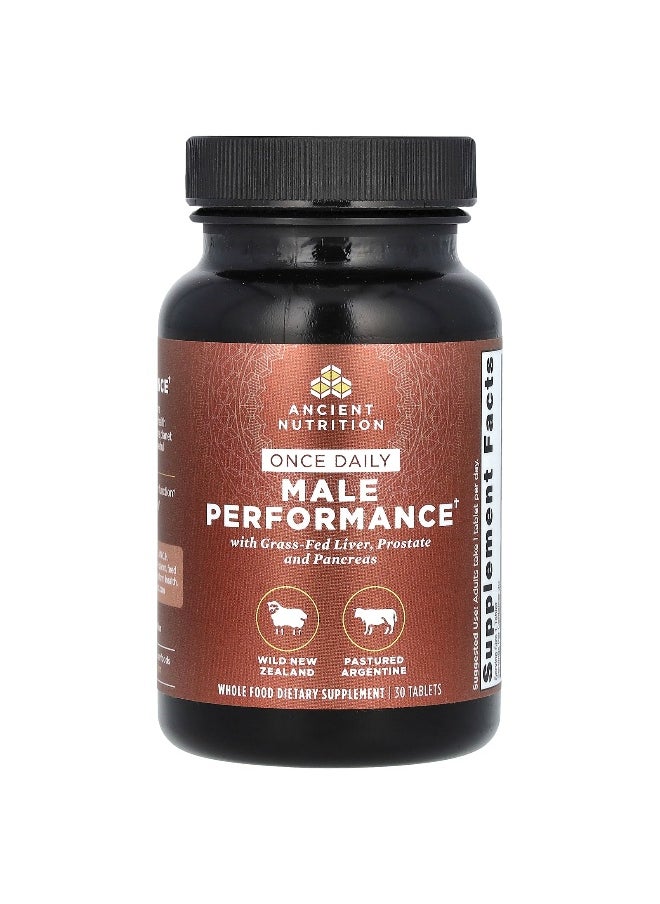 Ancient Nutrition - Ancient Nutrition, Once Daily Male Performance, 30 Tablets - Image 1