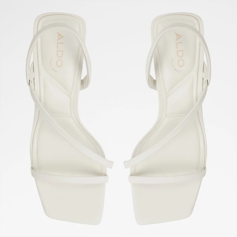 Aldo  Atlanticus Women's White Block Heel Sandals for Women | Best Price UAE