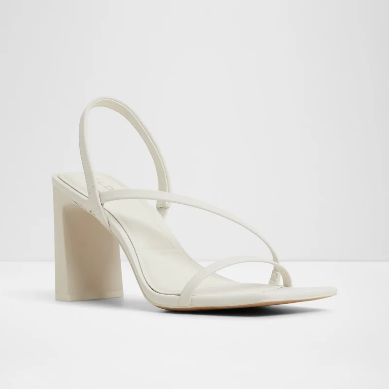 Aldo  Atlanticus Women's White Block Heel Sandals for Women | Best Price UAE