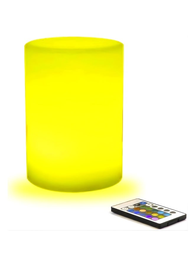 ETRONIK مصباح ETRONIK CYLINDRO LED المزاجي القابل لإعادة الشحن مع جهاز تحكم عن بعد، 16 لونًا RGB، 5 مستويات سطوع، 4 تأثيرات إضاءة، مصباح زخرفي لغرفة النوم والمنزل والحفلات - Image 1