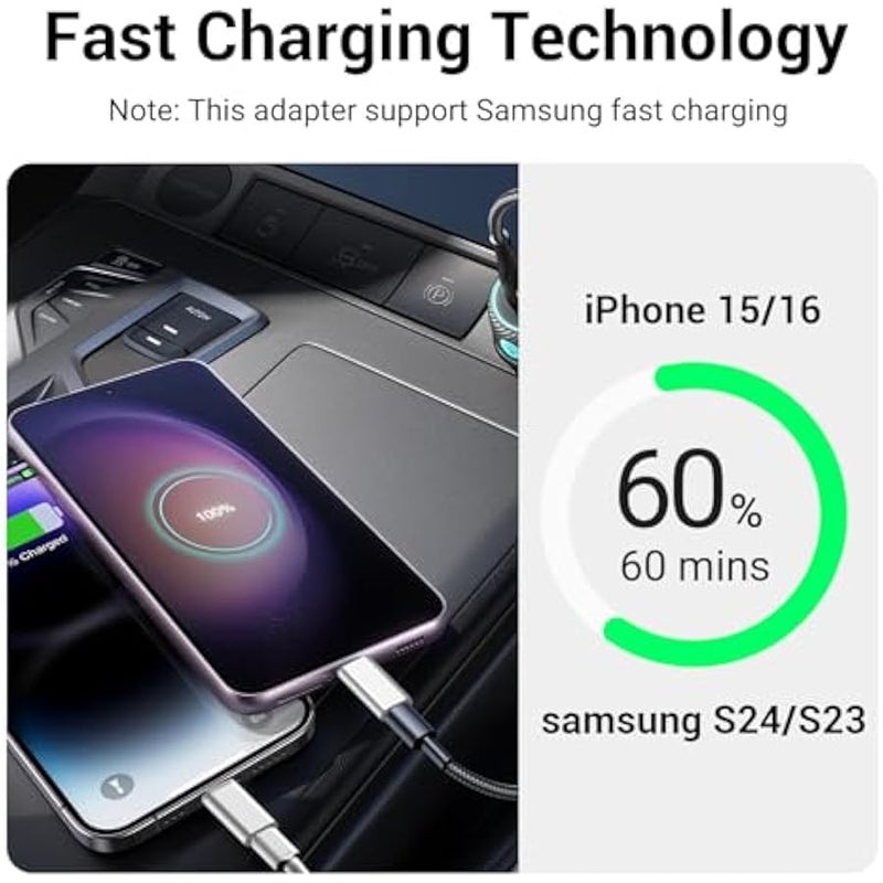 4 Pack Lightning to USB C Adapter for iPhone 15/16 Pro/Pro Max/Plus, Samsung S24, Serial Adapter, Type C Charger Connector Cable, Accessories - Silver - Image 3