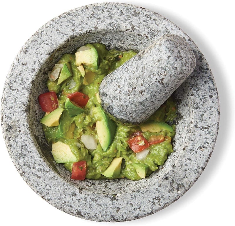 مطحنة ومدقة من من نوع “Molcajete”， من حجر الجرانيت