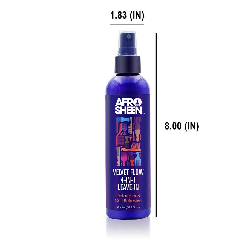 Afro Sheen Velvet Flow 4-in-1 Leave-in Spray. Protects hair against heat, detangles, and moisturizes. 8oz. - Image 4